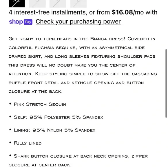 Bianca Mini Dress in Fuchsia
SAYLOR Medium - Picture 3 of 7